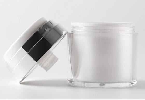 Runder Form Luftloser Glas Acrylpumpen Lotion Flasche für Hautpflege Verpackung 15g 30g 50g