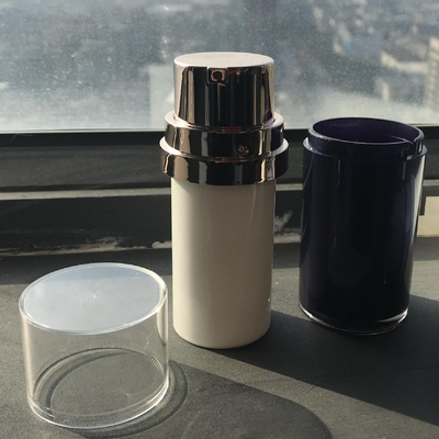 Hautpflege Kosmetik Verpackung 30 ml 50 ml Austauschbare Luftlose Flasche mit Bildschirmdruck