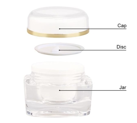 Halsbandmaterial ACRYLIC 15g 30g 50g Behälter für Luxus-Augencreme in Diamantglas