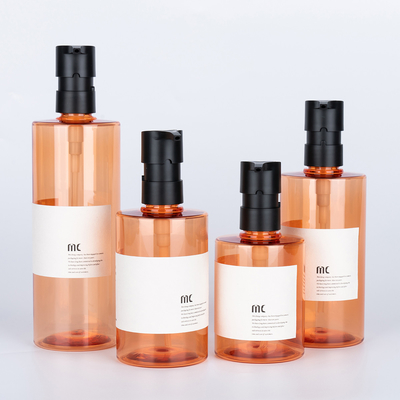 200 ml 250 ml 300 ml 400 ml Plastik PET Flasche Shampoo Flasche Runde Flasche mit Lotionspumpe