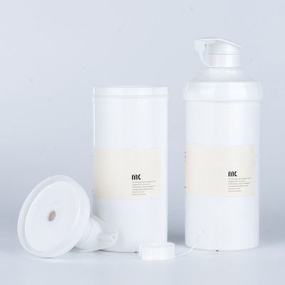 PP-Material 16oz 500ml Runde Form Plastik Lotion Pumpe Flasche für große luftlose Flasche