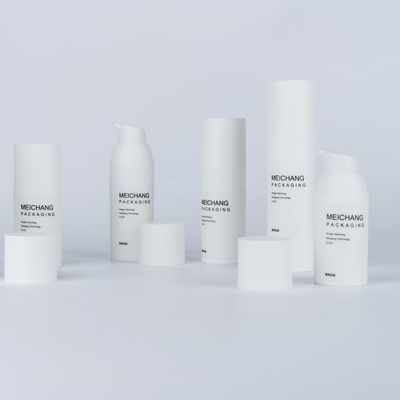 PP-Material Luftlose Lotionspumpe Flasche für Körperlotion 15ML 30ML 50ML Weiß rund 0,25ML