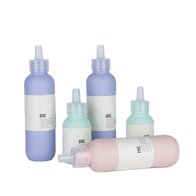 Siebdruck Rundflasche für 60 ml 80 ml 100 ml 120 ml 150 ml HDPE-Plastikflüssigkeitsverpackung