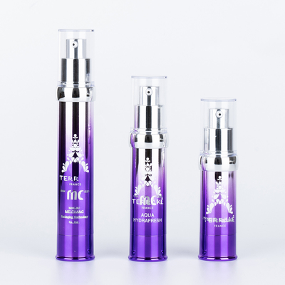Industrie-Kosmetik 15 ml 20 ml 30 ml Luftlose Pumpenflasche mit Bildschirmdruck und UV-Handwerk